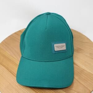 Aston Martin Hat Formula One Team Cap Strap Back Green Metal Patch Mens Racing